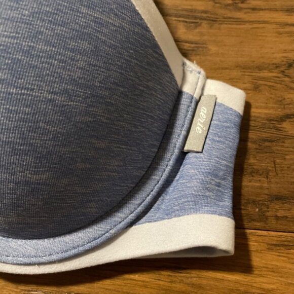 New aerie Perky Push Up demi bra blue size 32B - Picture 9 of 12